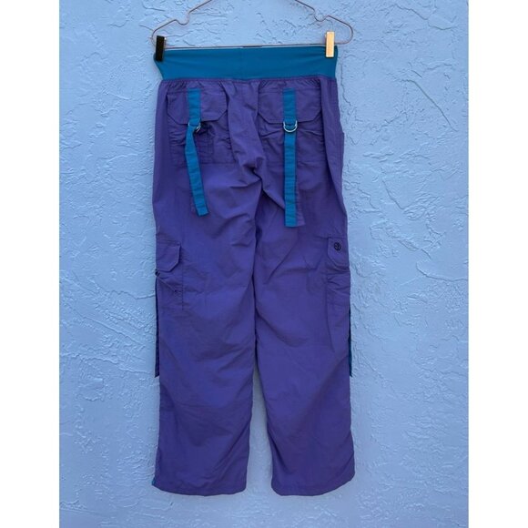 Zumba Womens Craveworthy Fitness Relaxed Cargo Pants Purple Sz M - Picture 12 of 16